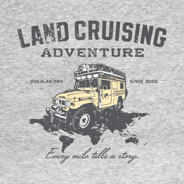 Every Mile Tells a Story - grey print by landcruising